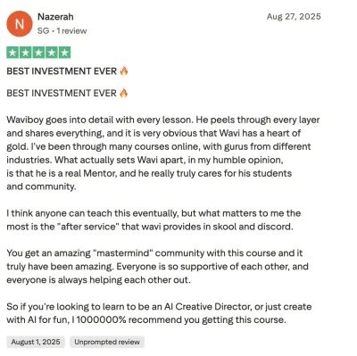 Member testimonial about community support and feedback