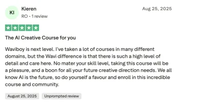 Member testimonial about switching from hobby to paid AI work